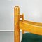 Italienische Mid-Century Holzstühle mit waldgrünem Samtbezug, 1960er, 9er Set 10