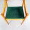 Mid-Century Italian Wooden Chairs with Forest Green Velvet, 1960s, Set of 9 7