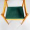 Mid-Century Italian Wooden Chairs with Forest Green Velvet, 1960s, Set of 9, Image 7