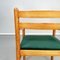 Mid-Century Italian Wooden Chairs with Forest Green Velvet, 1960s, Set of 9 11