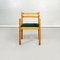 Mid-Century Italian Wooden Chairs with Forest Green Velvet, 1960s, Set of 9, Image 2