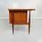 Mid-Century Italian Wooden Desk with Brass and Plastic Drawers by Schirolli 1970s 3