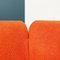 Space Age Italian Modular Sofa in Orange Teddy Fabric, 1970s, Set of 5, Image 13