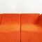 Modulares italienisches Space Age Sofa mit orangenem Teddy Stoff, 1970er, 5er Set 10