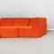 Space Age Italian Modular Sofa in Orange Teddy Fabric, 1970s, Set of 5 6