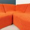 Modulares italienisches Space Age Sofa mit orangenem Teddy Stoff, 1970er, 5er Set 8