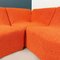 Space Age Italian Modular Sofa in Orange Teddy Fabric, 1970s, Set of 5 8