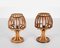 Mid-Century Rattan and Bamboo Table Lamps in the Style of Louis Sognot, 1960s, Set of 2 5