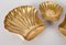 Mid-Century Italian Handmade Brass Shell Shaped Bowls for Metal Art, 1970s, Set of 3 8