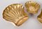 Mid-Century Italian Handmade Brass Shell Shaped Bowls for Metal Art, 1970s, Set of 3, Image 8