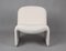 Italian White Bouclé Fabric Alky Armchair by Giancarlo Piretti for Castelli, 1970s, Image 6