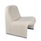 Italian White Bouclé Fabric Alky Armchair by Giancarlo Piretti for Castelli, 1970s 9