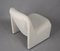 Italian White Bouclé Fabric Alky Armchair by Giancarlo Piretti for Castelli, 1970s 14