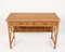 Mid-Century Italian Bamboo Cane, Ash Wood and Rattan Desk with Drawers, 1980s, Image 6
