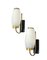 Mid-Century Italian Opal Glass, Brass and Metal Sconces from Stilnovo, 1950s, Set of 2 2