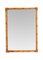 Large Mid-Century Italian Rectangular Mirror with Double Bamboo Cane Frame, 1970s 7