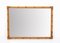 Large Mid-Century Italian Rectangular Mirror with Double Bamboo Cane Frame, 1970s 2