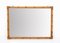 Large Mid-Century Italian Rectangular Mirror with Double Bamboo Cane Frame, 1970s 15