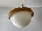 Space Age Plastic and Bent Wood Pendant Lamp from Temde, Switzerland, 1970s 9