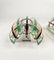 Colored Glass and Chrome Wall Sconces from Veca, Italy, 1970s, Image 8