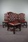 Vintage Chesterfield Esszimmerstühle aus Leder, 4er Set 1