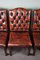 Vintage Chesterfield Esszimmerstühle aus Leder, 4er Set 7