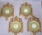 French Porcelain Gilt Cherub Plaques Plates from Sevres, Set of 4 1