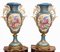 Large French Porcelain Vases Urns from Sevres, Set of 2 1