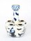 Vintage chinesische blaue und weiße Porzellan Krokus Nanking Keramik Vase 1