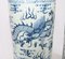 Vintage Blue and White Porcelain Chinese Dragon Umbrella Stand Urns, Set of 2 4