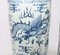 Vintage Blue and White Porcelain Chinese Dragon Umbrella Stand Urns, Set of 2, Image 4