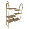 Mid-Century Modern Brass and Smoked Glass Italian Bookcase, 1970s 1