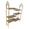 Mid-Century Modern Brass and Smoked Glass Italian Bookcase, 1970s, Image 1