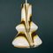 Mid-Century Brown Opaline Murano Glass Pendant Lamp, Italy, 1950s 2