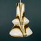 Mid-Century Hängelampe aus braunem Opalglas, Italien, 1950er 2