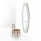 Wall Mirror with Brass Frame and Glass Shelf, 1950s 13
