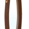 Oval Mirror with Teak Frame and Leather Strap, 1960s 10