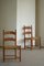 Französische Moderne Brutalistische Stühle im Charles Dudouyt Stil, 1950er, 4er Set 8