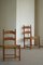 French Modern Brutalist Chairs in Charles Dudouyt Style, 1950s, Set of 4, Image 8