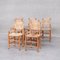 Mid-Century French Rush Model 19 Dining Chairs by Charlotte Perriand, Set of 7 3