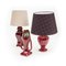 Maroon Majolica Table Lamp 5