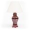 Maroon Majolica Table Lamp, Image 2