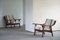 Danish Modern Ge-530 Lounge Chairs in Savak Wool by Hans J. Wegner for Getama, 1960s, Set of 2, Image 15