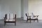 Danish Modern Ge-530 Lounge Chairs in Savak Wool by Hans J. Wegner for Getama, 1960s, Set of 2 5