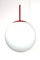 Vintage Bauhaus Style Opaline Glass Globe Ceiling Lamp From Orion, 1970s 5