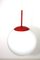 Vintage Bauhaus Style Opaline Glass Globe Ceiling Lamp From Orion, 1970s 2