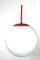 Vintage Bauhaus Style Opaline Glass Globe Ceiling Lamp From Orion, 1970s 3