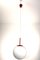 Vintage Bauhaus Style Opaline Glass Globe Ceiling Lamp From Orion, 1970s, Image 1