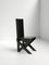 Skulpturaler Beistellstuhl aus gebeiztem Holz, Frankreich, 1950er 3