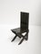 Skulpturaler Beistellstuhl aus gebeiztem Holz, Frankreich, 1950er 4